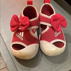 Red Addias Minnie Mouse Sandal/running